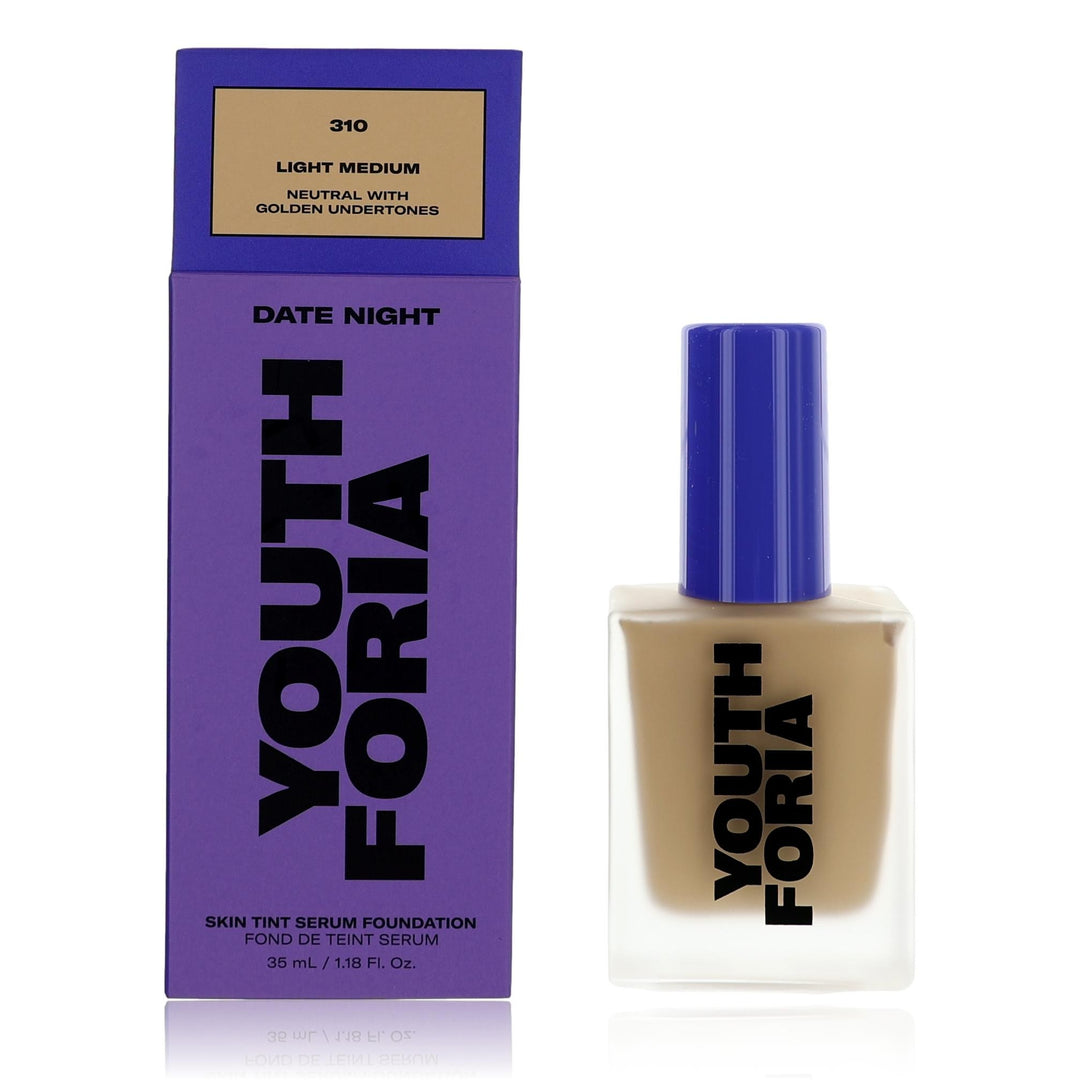 Date Night by Youthforia, 1.18 oz Skin Tint Serum Foundation- 310 Light Medium