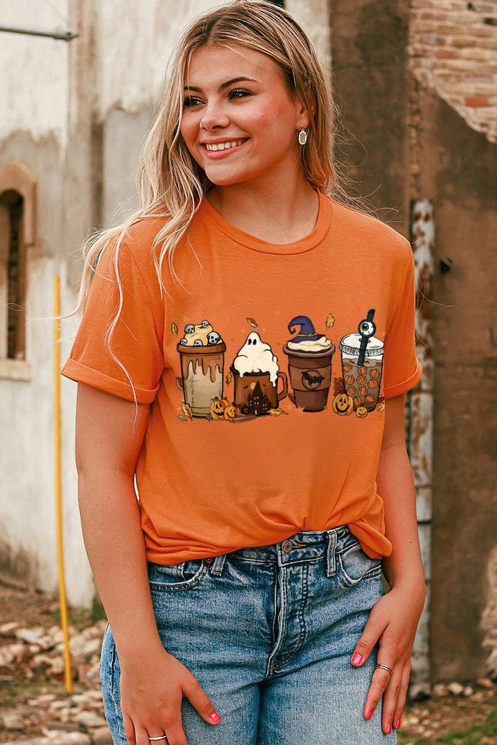 Graphic Round Neck T-Shirt - Stuffed Cart