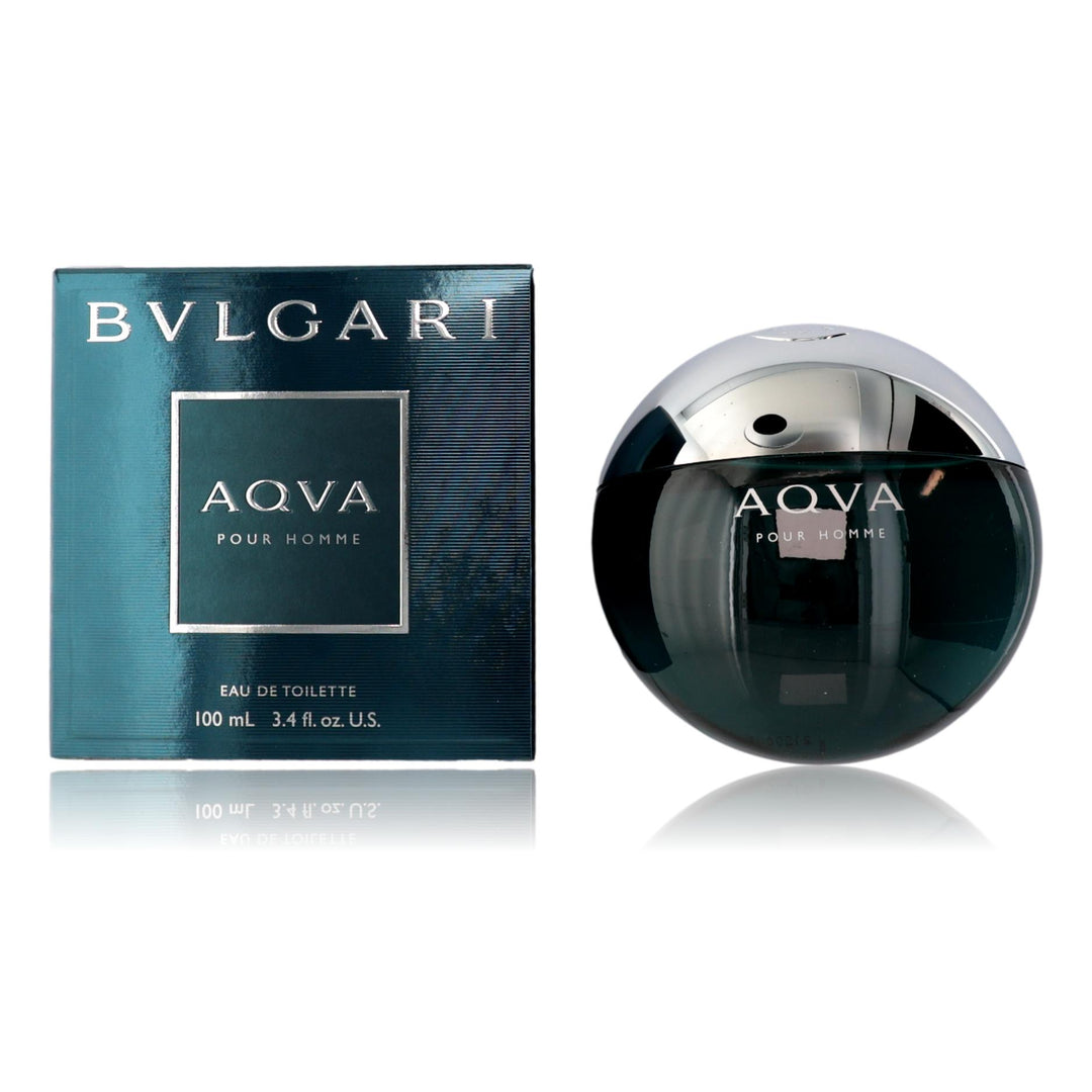 Aqva Pour Homme by Bvlgari, 3.4 oz EDT Spray for Men (Aqua)