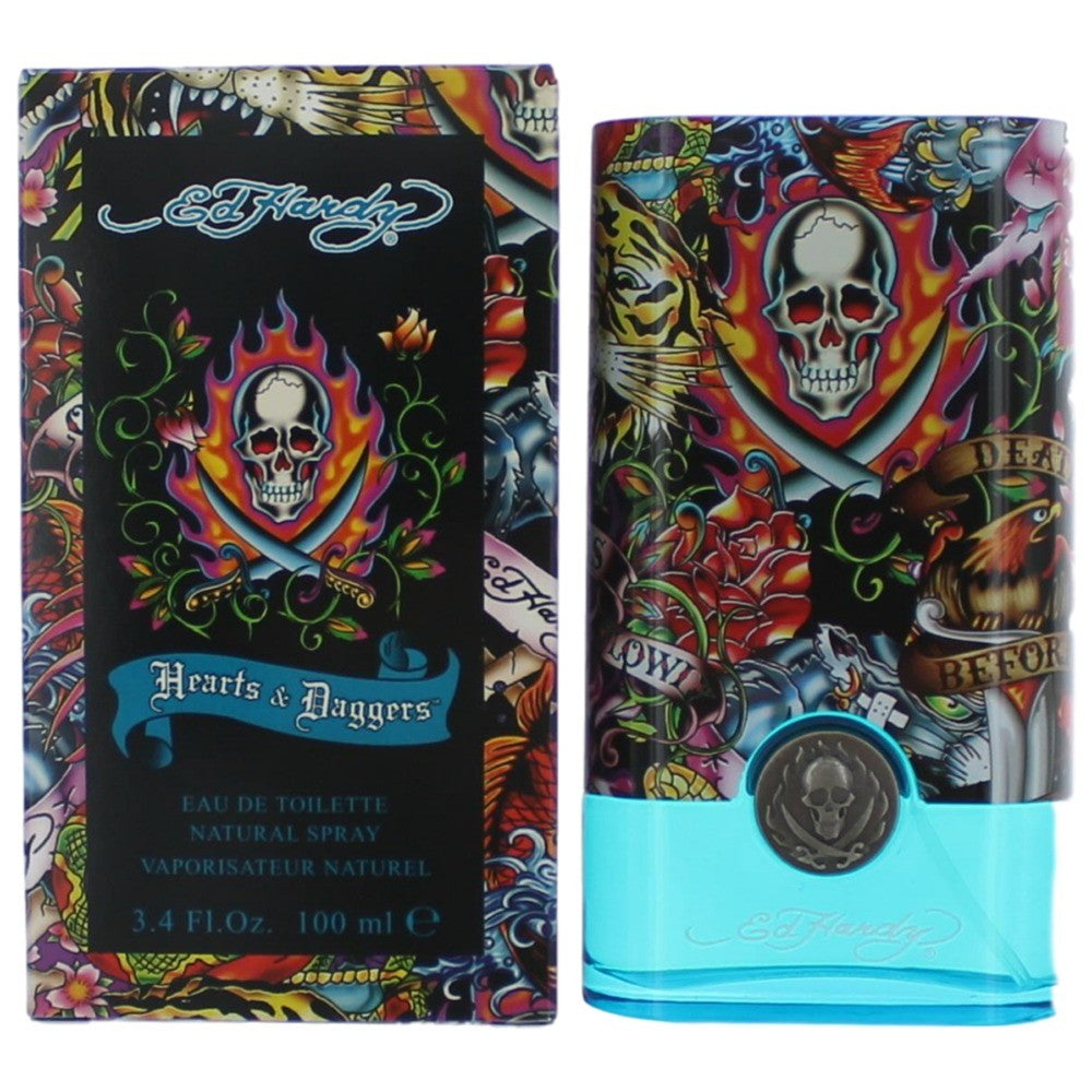 Ed Hardy Hearts &amp; Daggers by Christian Audigier, 3.4oz EDT Spray men