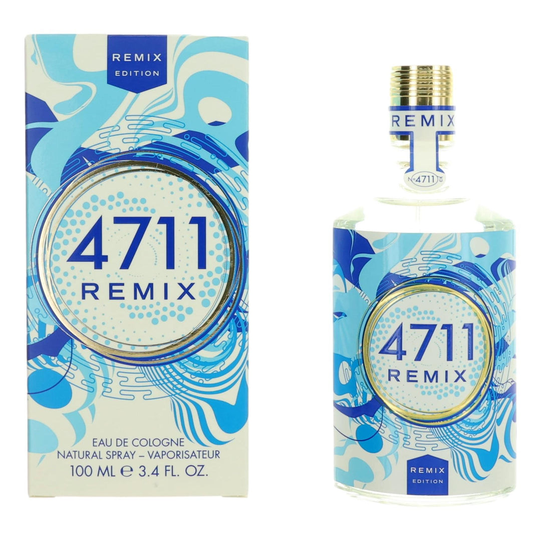 4711 Remix Sparkling Island by Muelhens, 3.4oz Eau de Cologne Spray for Unisex