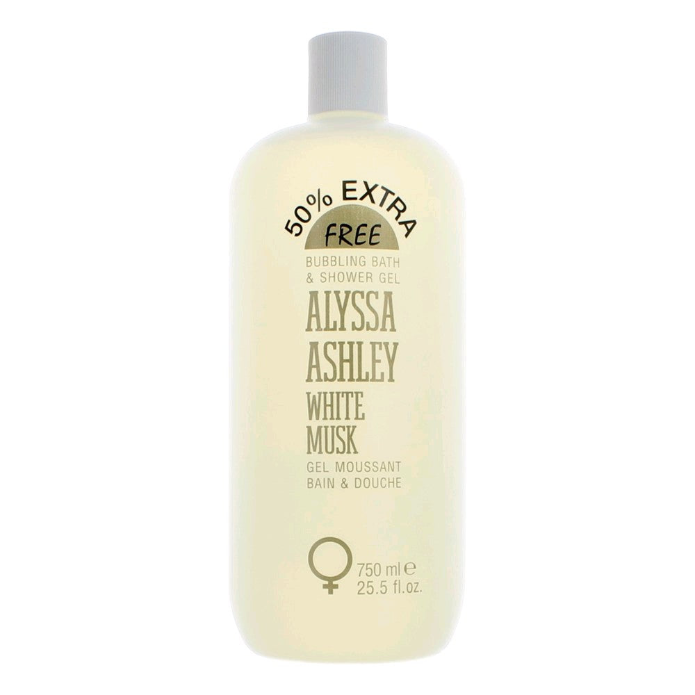 White Musk by Alyssa Ashley, 25.5 oz Bubbling Bath &amp; Shower Gel