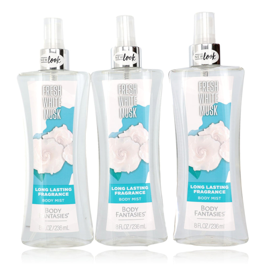 Fresh White Musk by Body Fantasies, 3 Pack 8oz Fragrance Body Spray women
