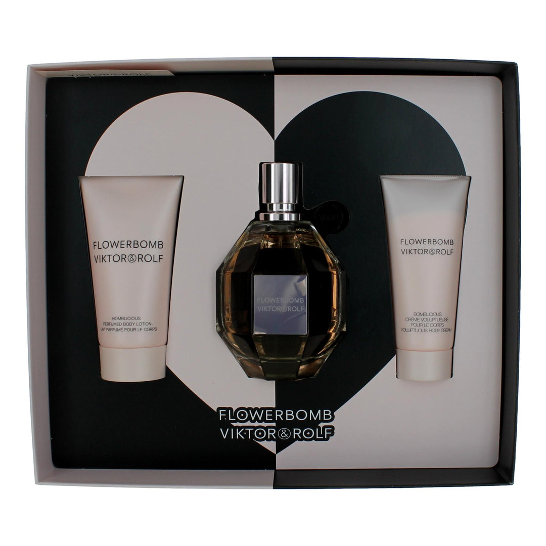 Flowerbomb by Viktor &amp; Rolf, 3 Piece GIft Set for Women