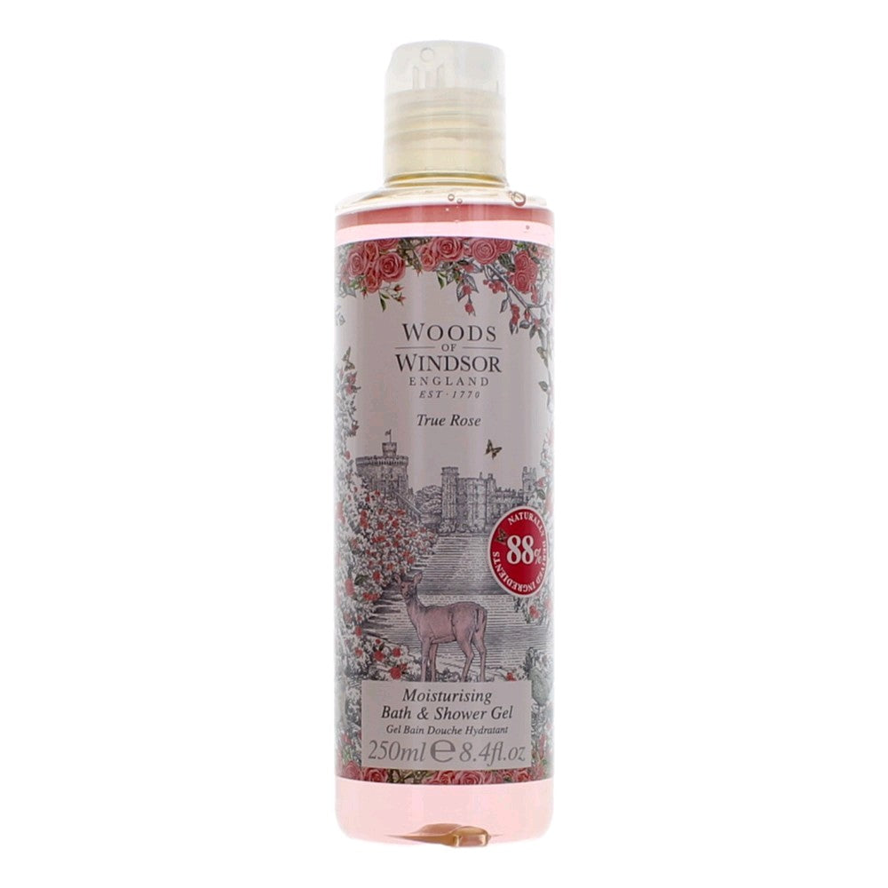 Woods Of Windsor True Rose, 8.4oz Moisturising Bath &amp; Showe Gel women Unboxed