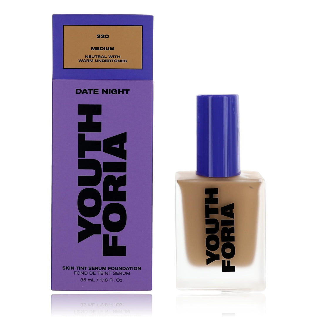 Date Night by Youthforia, 1.18 oz Skin Tint Serum Foundation- 330 Medium