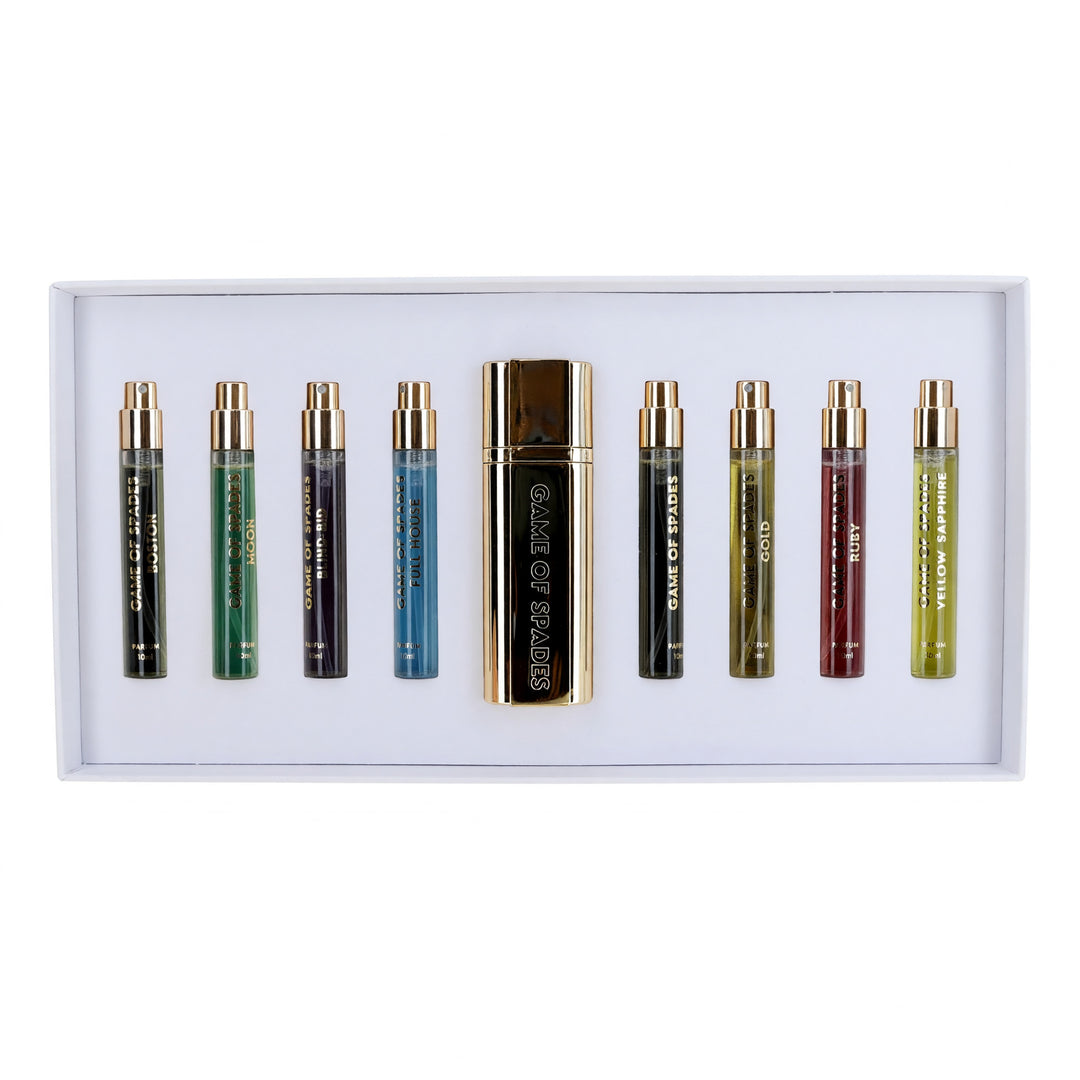 Game of Spades by Jo Milano, 9 Piece Coffret Set for Unisex - White