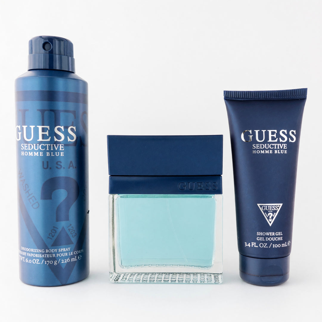 Seductive Homme Blue by Guess, 4 Piece Gift Set for Men