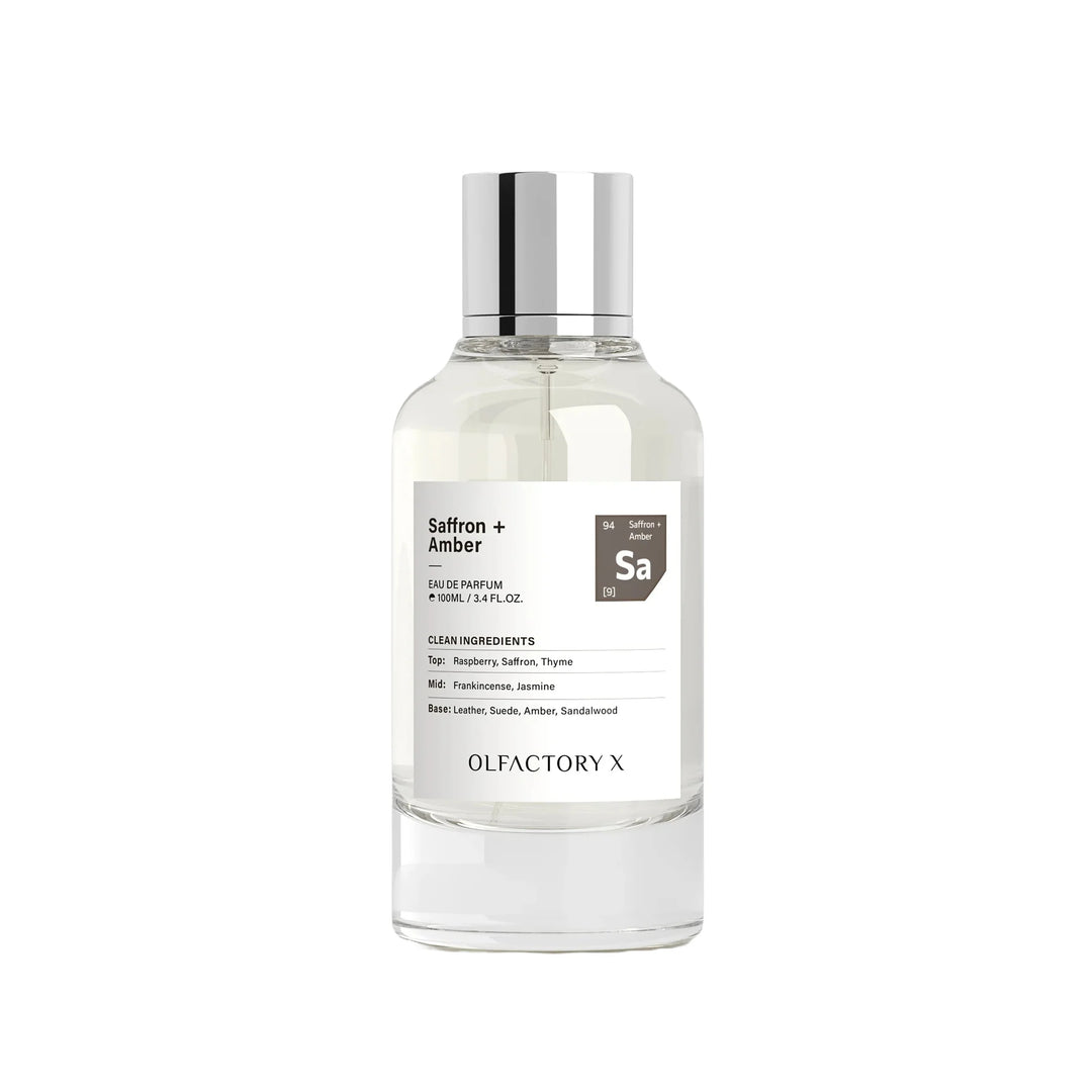 Saffron + Amber by Olfactory X, 3.4 oz Eau De Parfum Spray for Unisex