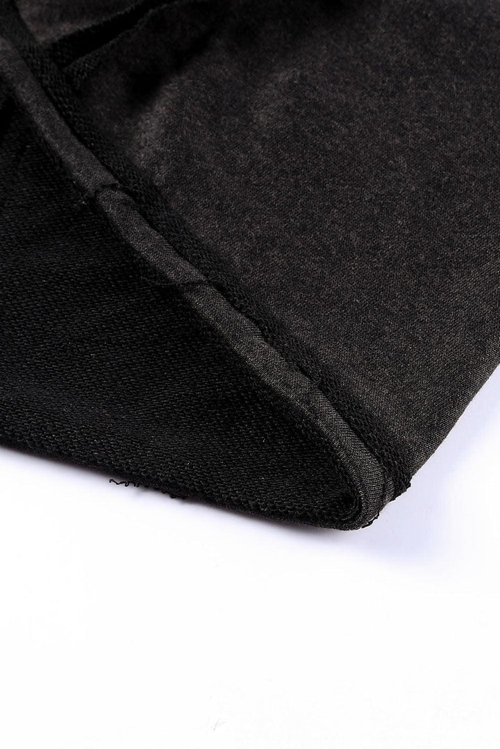 Exposed Seam Drawstring Hooded Jacket with Pockets - Stuffed Cart