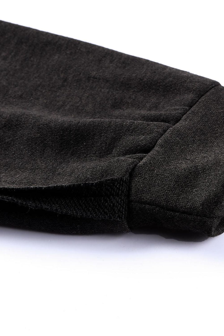 Exposed Seam Drawstring Hooded Jacket with Pockets - Stuffed Cart