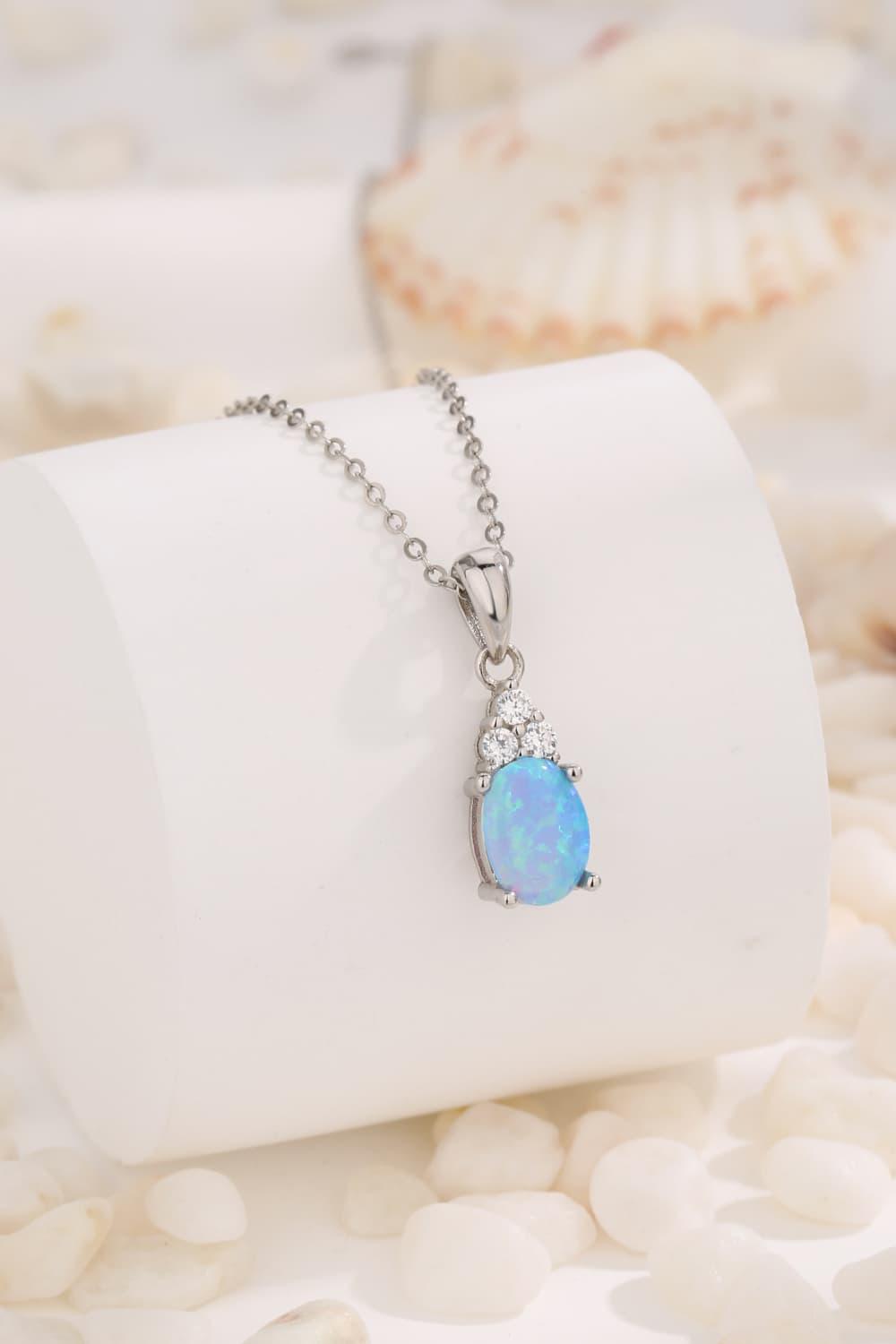 Find Your Center Opal Pendant Necklace - Stuffed Cart