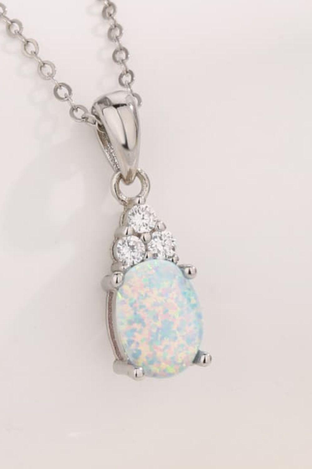 Find Your Center Opal Pendant Necklace - Stuffed Cart