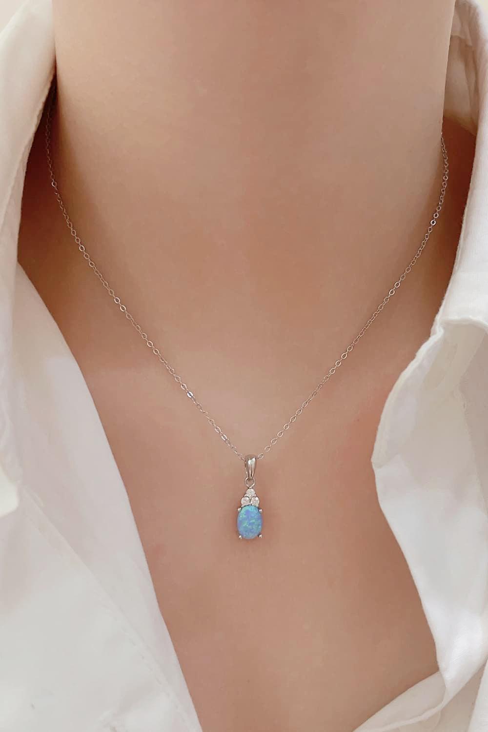 Find Your Center Opal Pendant Necklace - Stuffed Cart