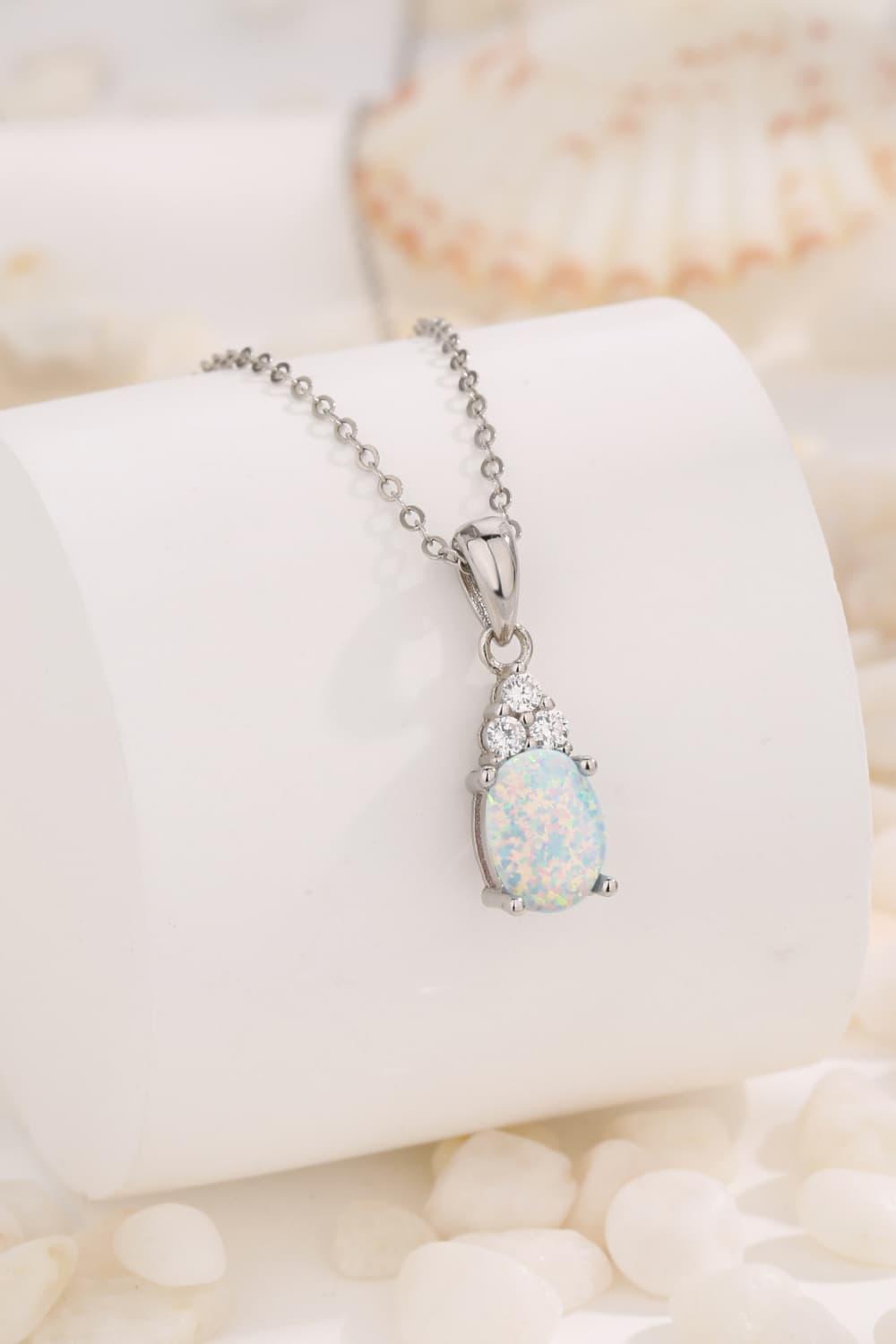 Find Your Center Opal Pendant Necklace - Stuffed Cart