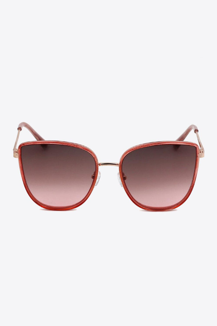 Full Rim Metal-Plastic Hybrid Frame Sunglasses - Stuffed Cart