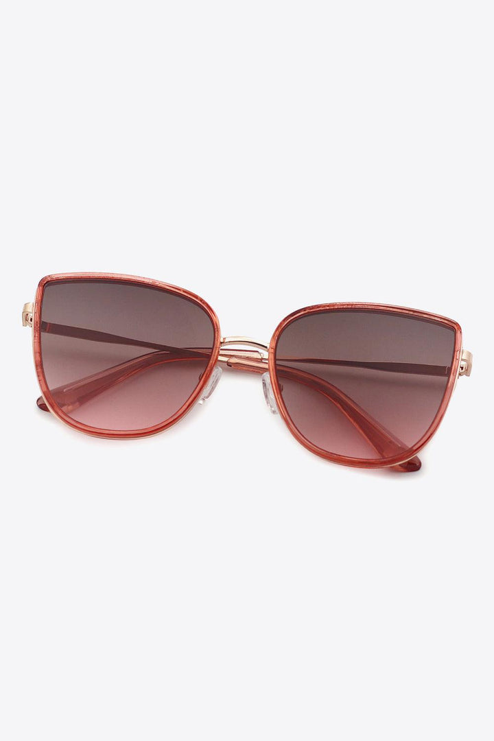 Full Rim Metal-Plastic Hybrid Frame Sunglasses - Stuffed Cart