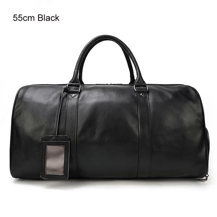 Genuine Leather Carry On Duffel Bag With Shoe Compartment - Stuffed Cart