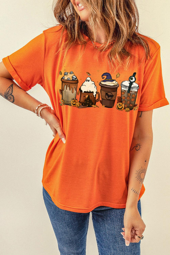 Graphic Round Neck T-Shirt - Stuffed Cart