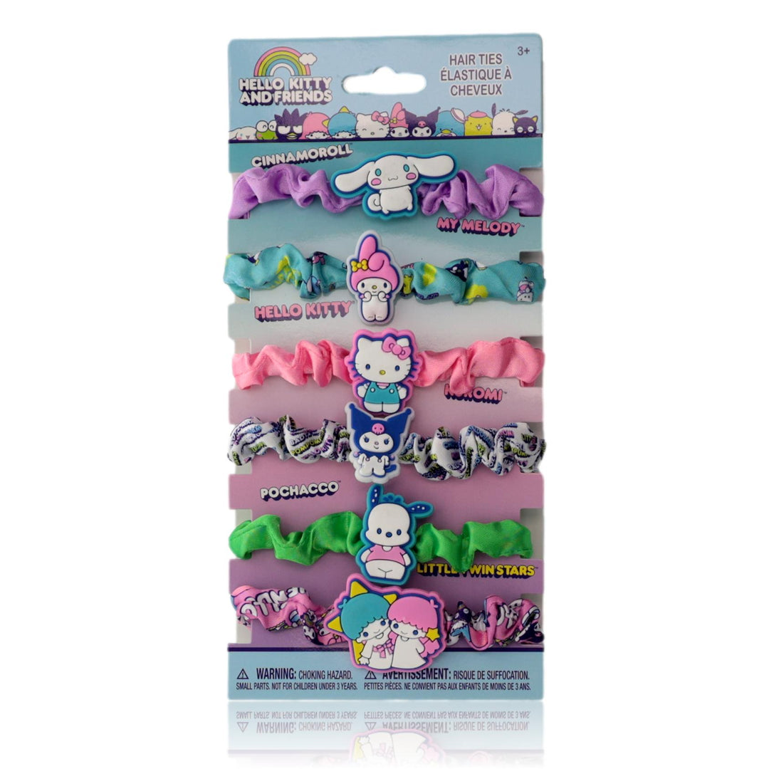 Hello Kitty &amp; Friends Hair Tie Set by Sanrio, 6 Pack for Kids