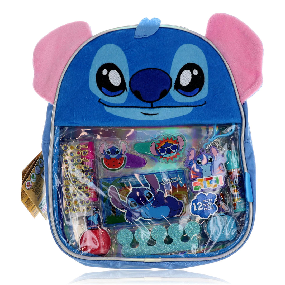 Stitch Cosmetic Set Backpack by Disney, 12 Piece Set for Kids