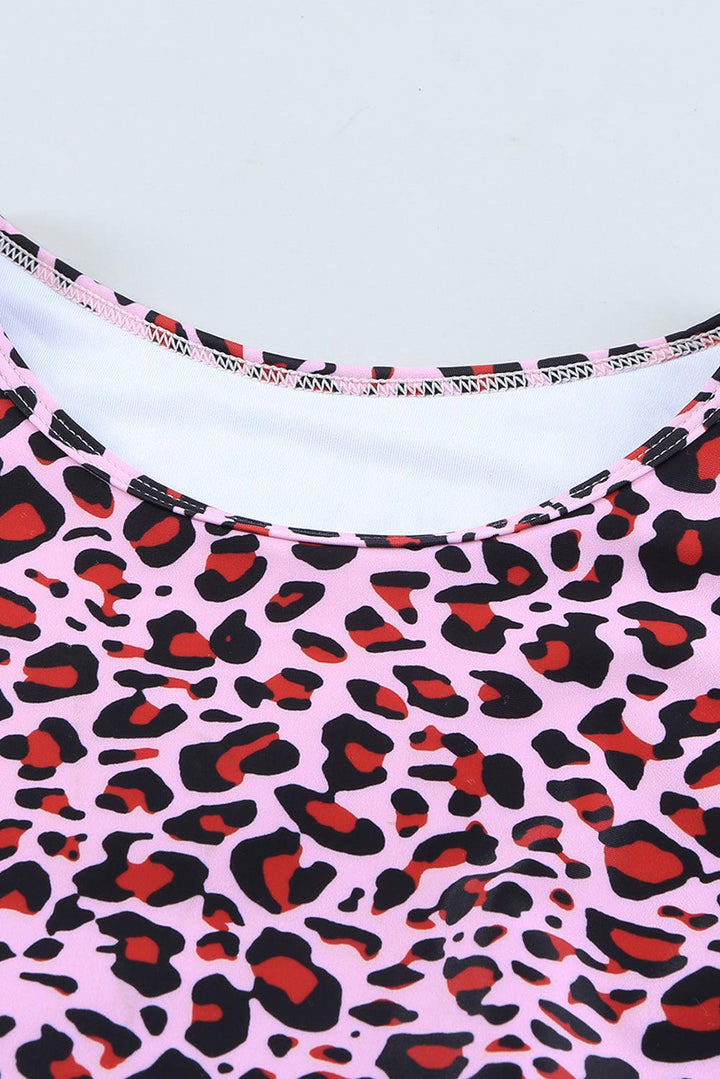 Leopard Tie-Knot High Waist Bikini Set - Stuffed Cart