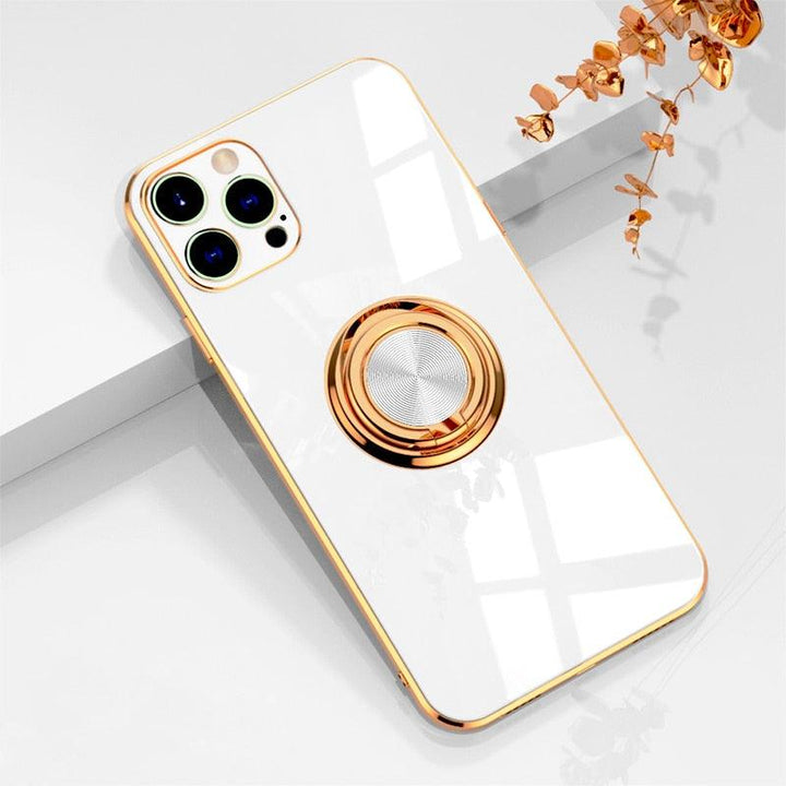 Luxury Plating Case For iPhone Case With Ring Holder - Stuffed Cart