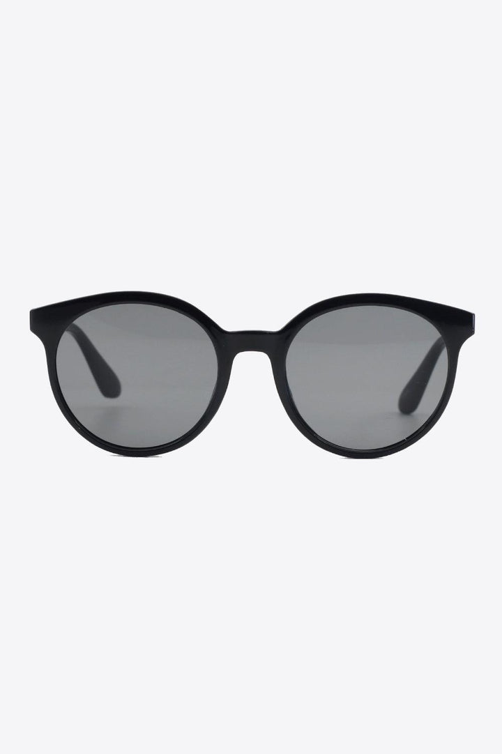 Round Full Rim Polycarbonate Frame Sunglasses - Stuffed Cart