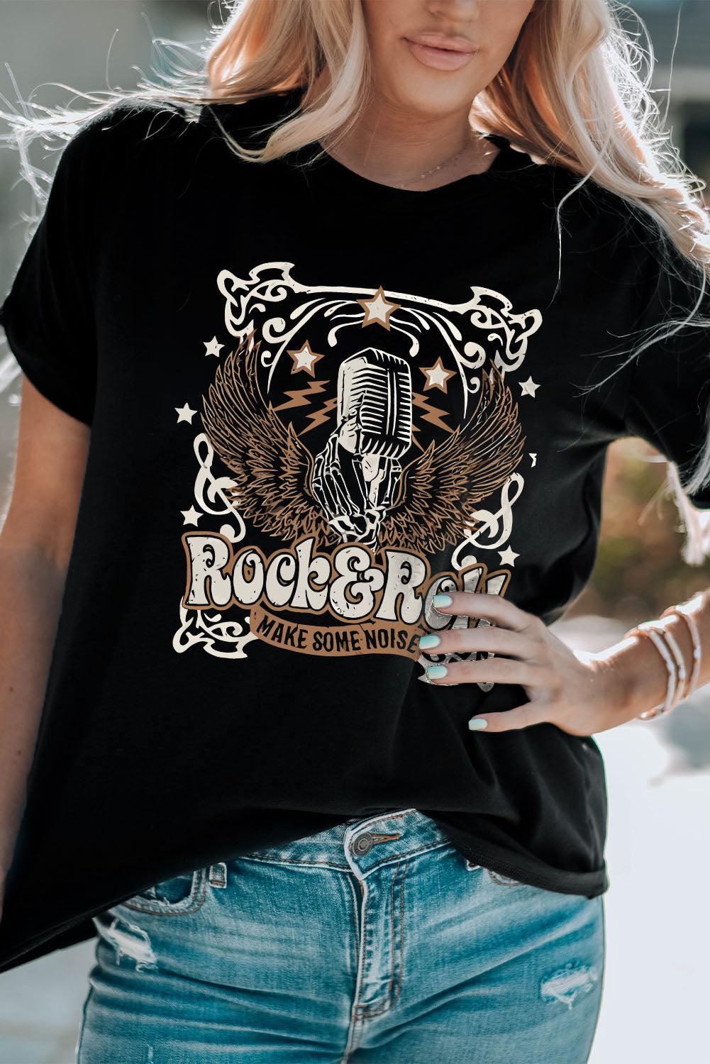 Slogan Graphic Short Sleeve T-Shirt - Stuffed Cart
