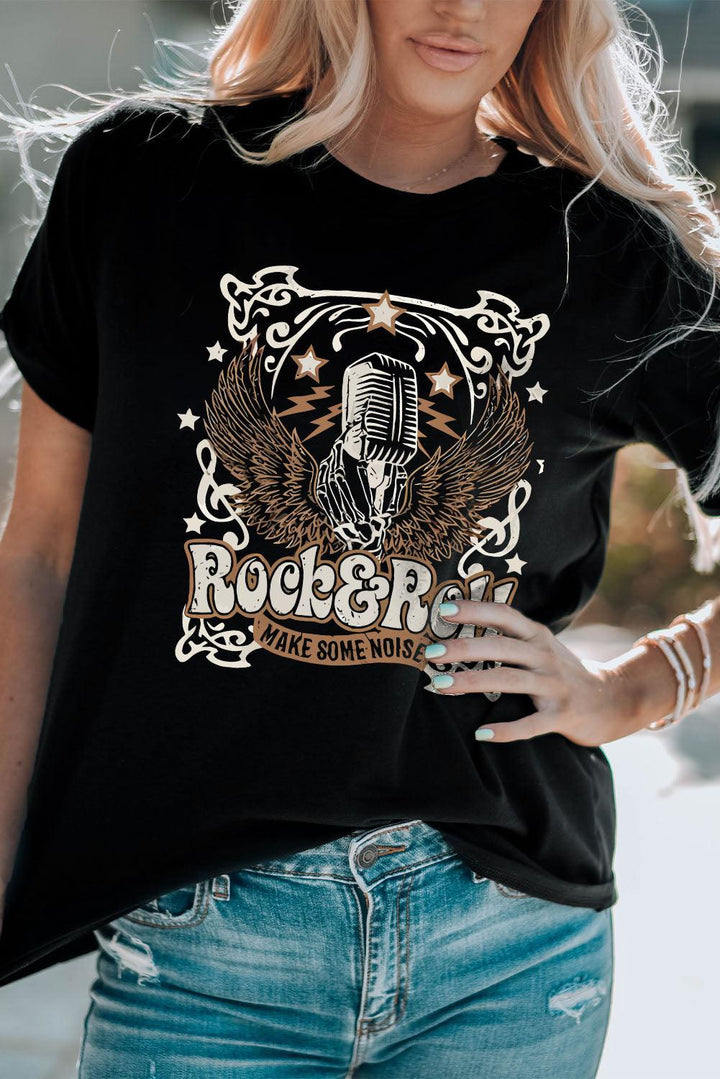 Slogan Graphic Short Sleeve T-Shirt - Stuffed Cart