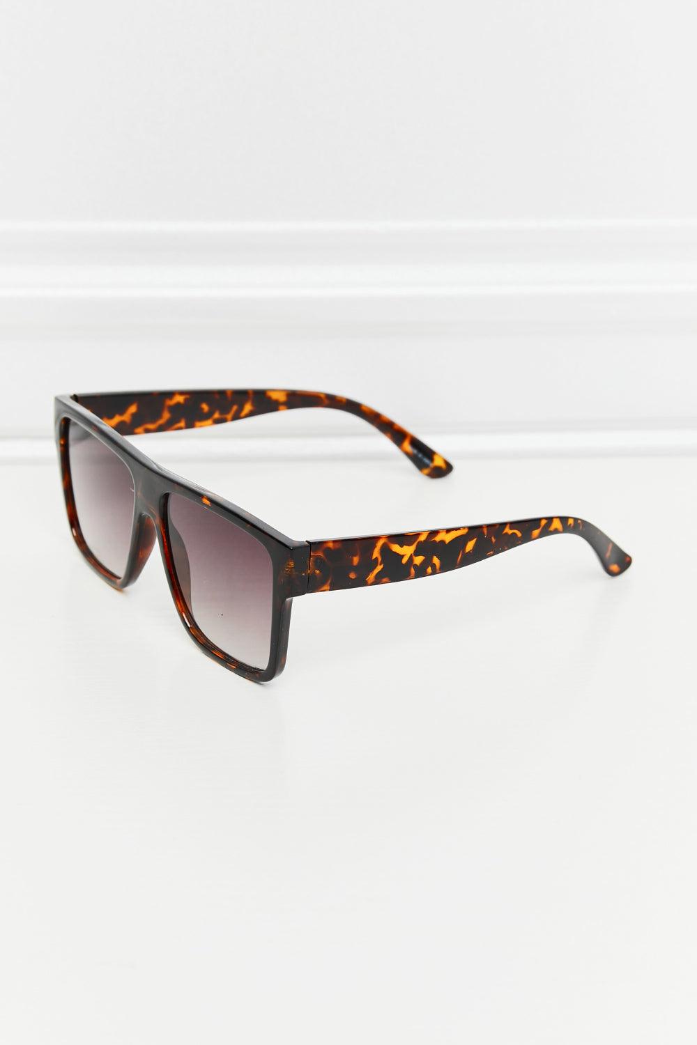 Tortoiseshell Square Full Rim Sunglasses - Stuffed Cart
