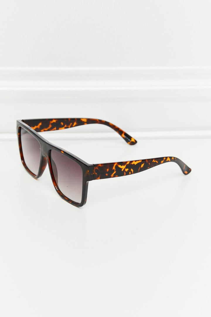 Tortoiseshell Square Full Rim Sunglasses - Stuffed Cart