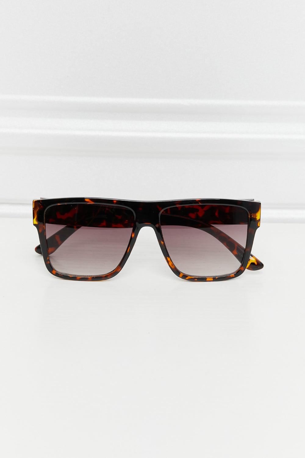 Tortoiseshell Square Full Rim Sunglasses - Stuffed Cart