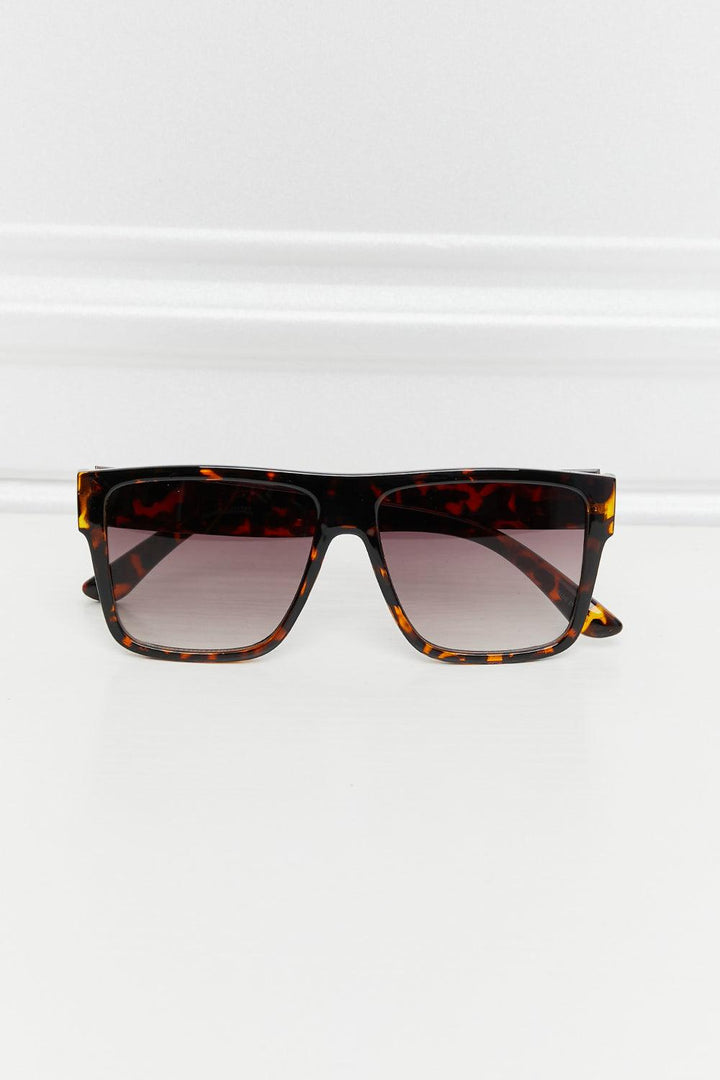 Tortoiseshell Square Full Rim Sunglasses - Stuffed Cart