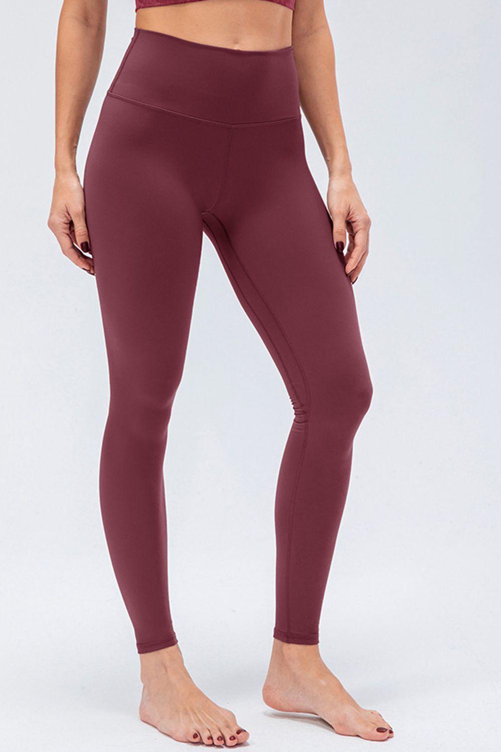 Wide Waistband Slim Fit Active Leggings - Stuffed Cart