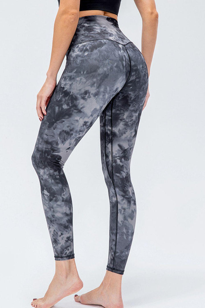 Wide Waistband Slim Fit Active Leggings - Stuffed Cart