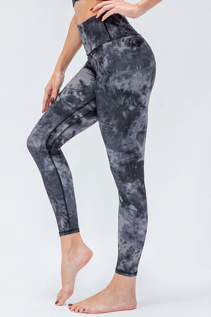 Wide Waistband Slim Fit Active Leggings - Stuffed Cart