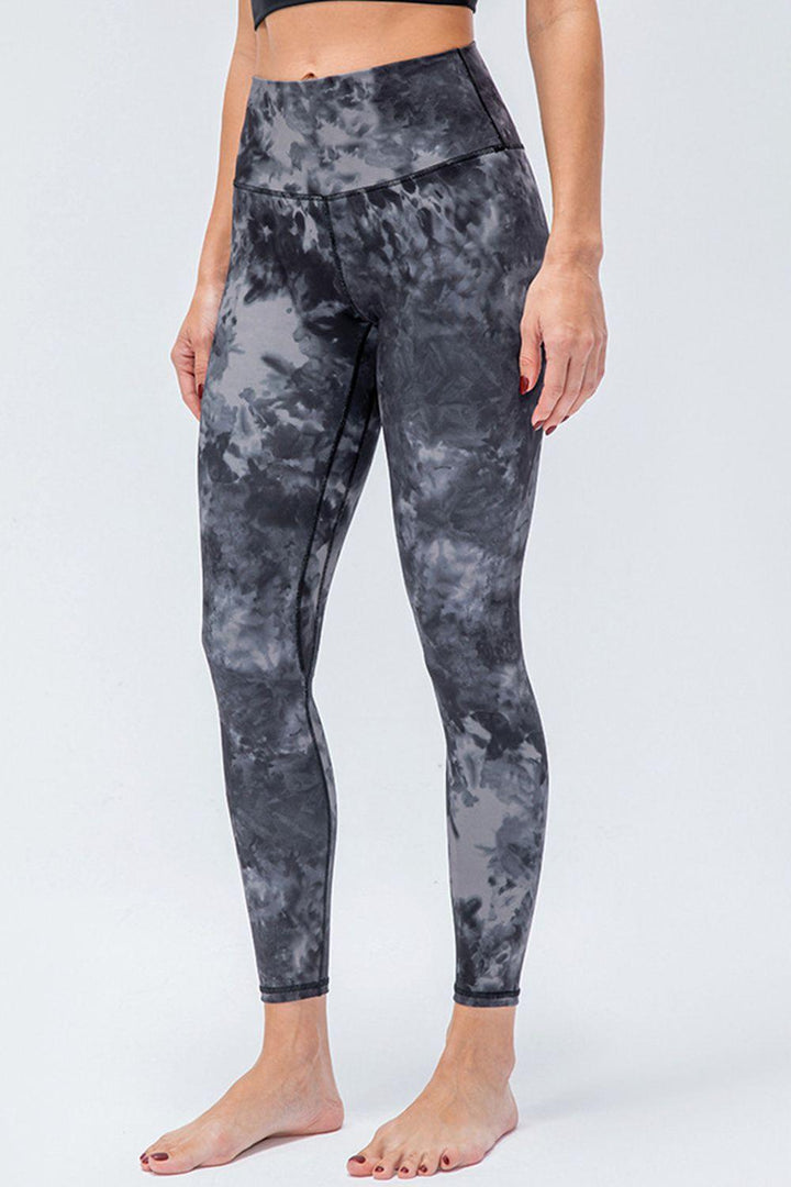 Wide Waistband Slim Fit Active Leggings - Stuffed Cart