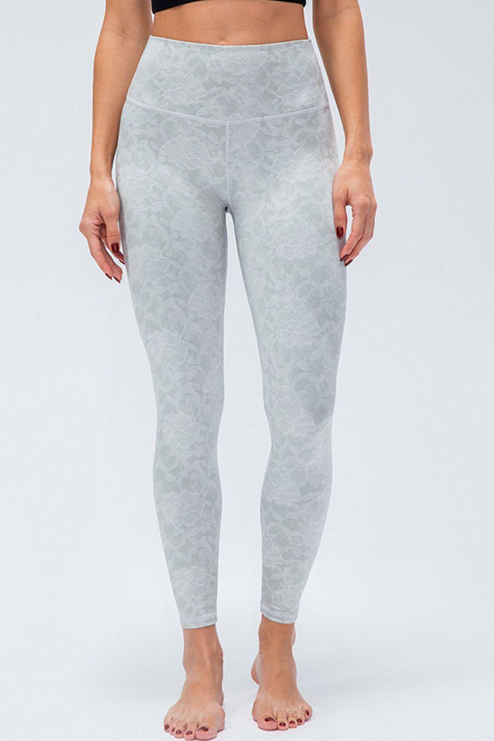 Wide Waistband Slim Fit Active Leggings - Stuffed Cart