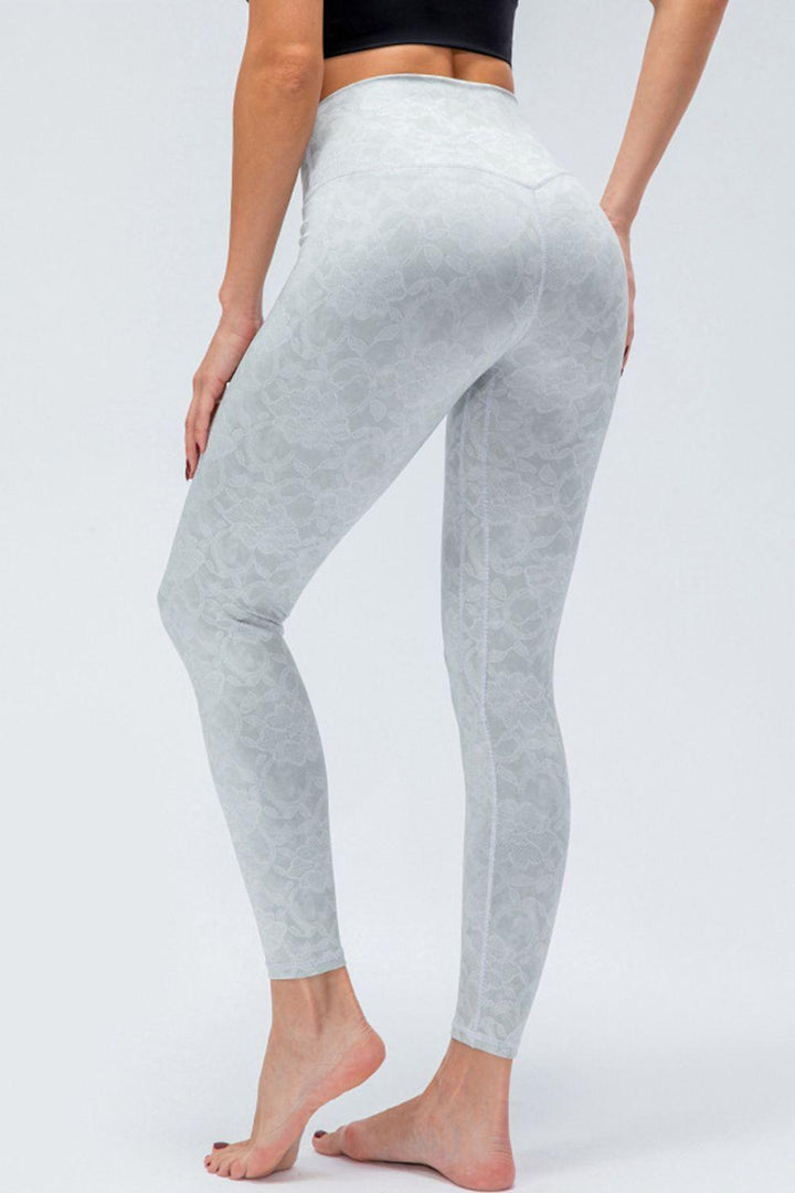 Wide Waistband Slim Fit Active Leggings - Stuffed Cart