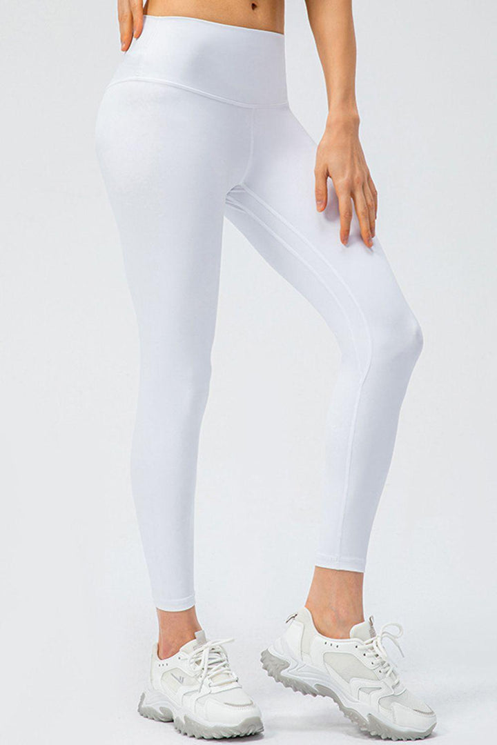 Wide Waistband Slim Fit Active Leggings - Stuffed Cart
