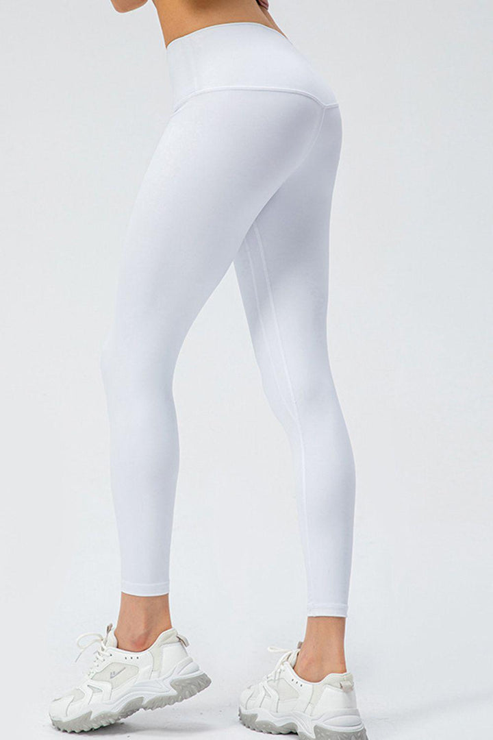 Wide Waistband Slim Fit Active Leggings - Stuffed Cart