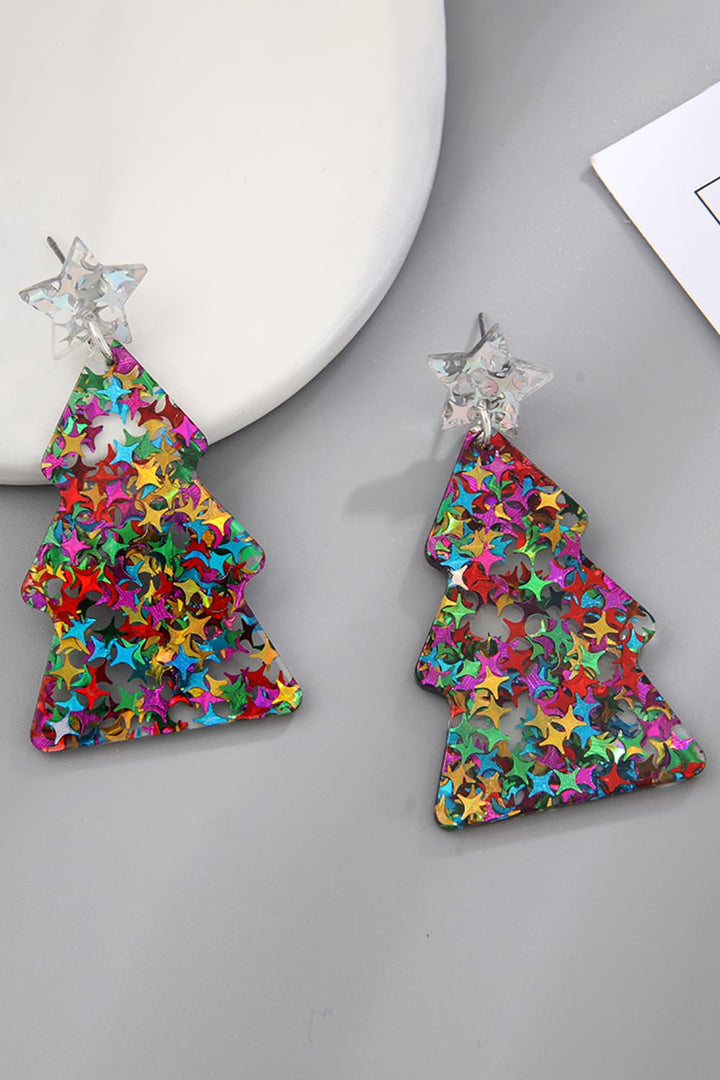 Christmas Tree Acrylic Earrings