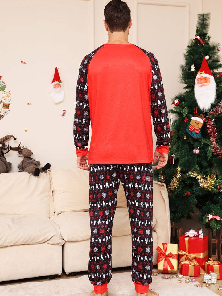 Full Size Reindeer Graphic Top and Pants Set